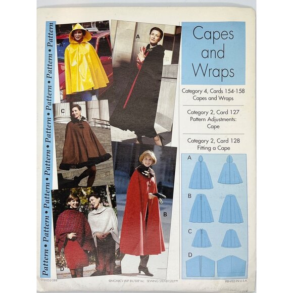 Vintage Sewing Pattern For Womens Capes & Wraps Simplicity 154-158 Multi-Size In - Picture 1 of 2